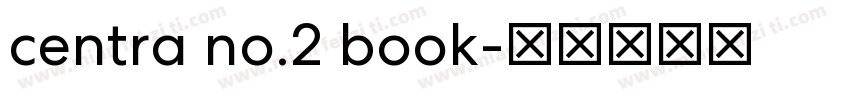 centra no.2 book字体转换